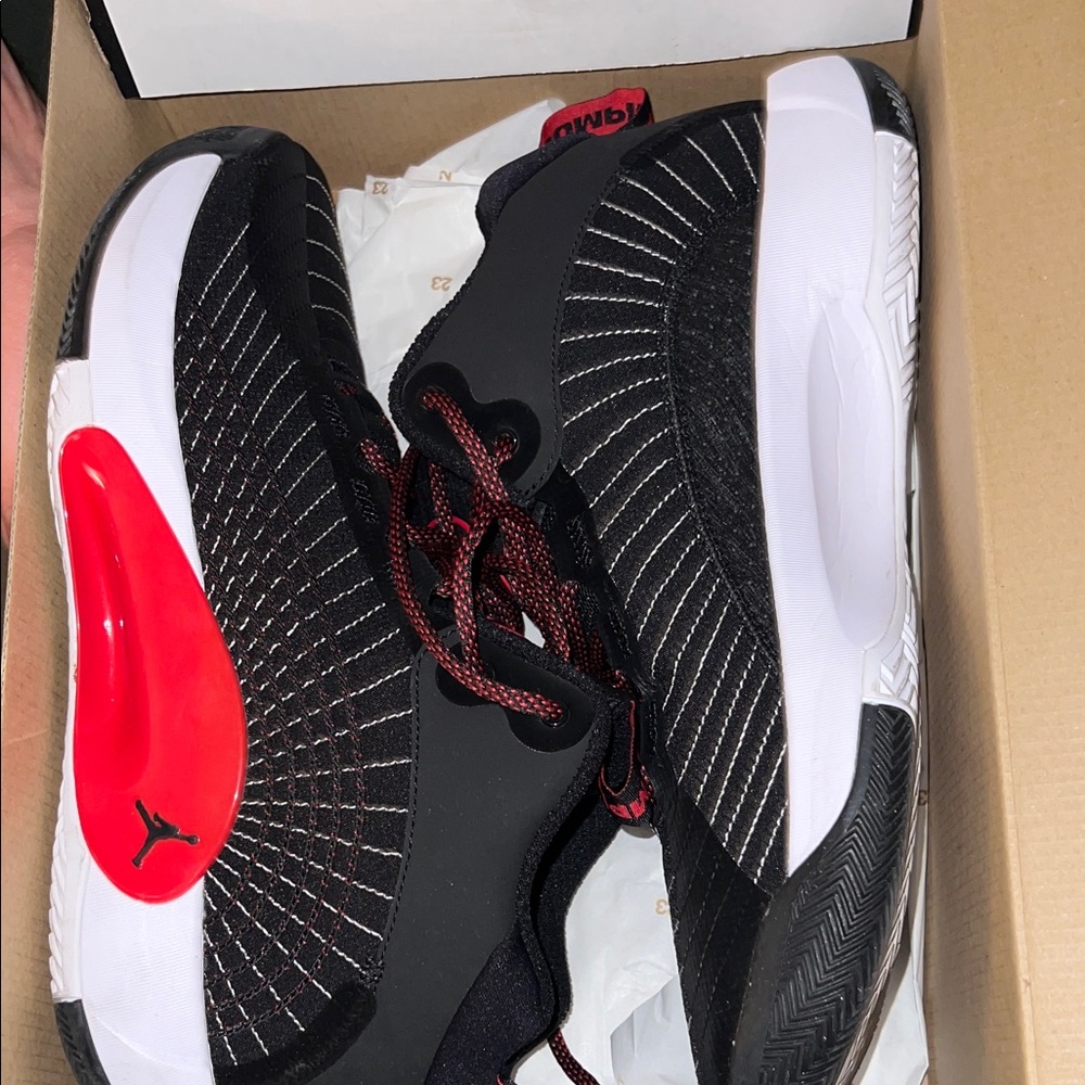 Jordan Athletic Shoes Black and Red